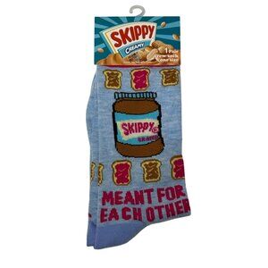 Cute PB&J Blue Crew Socks — Funny Food Lover Gift, Meant for Each Other